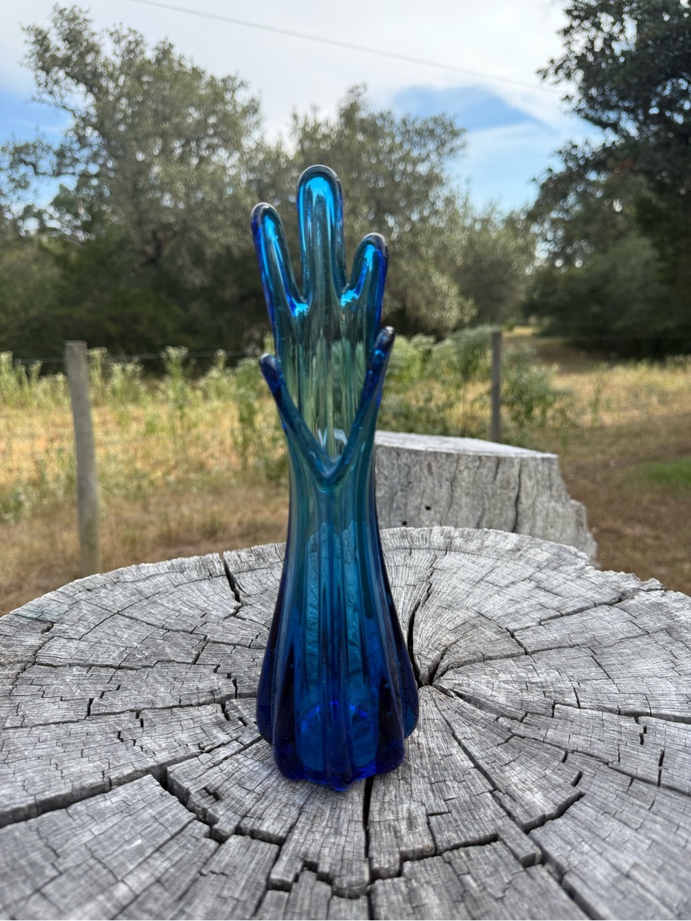MCM Blue Swung Vase